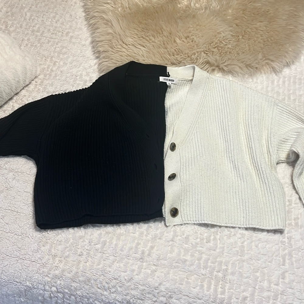 Black and white cardigan
